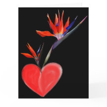 Birds Of Paradise in Heart Vase
