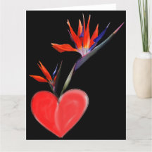 Birds Of Paradise in Heart Vase