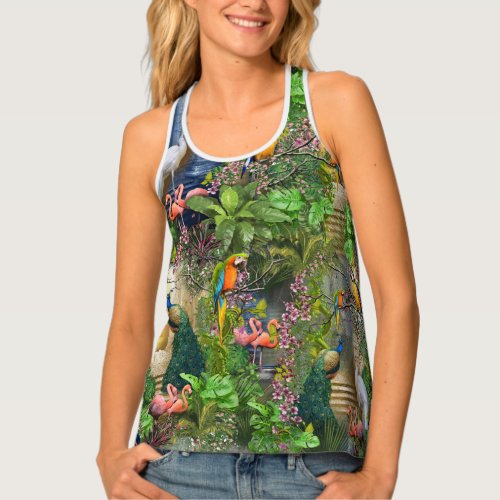 Birds of Paradise  Print Tank Top