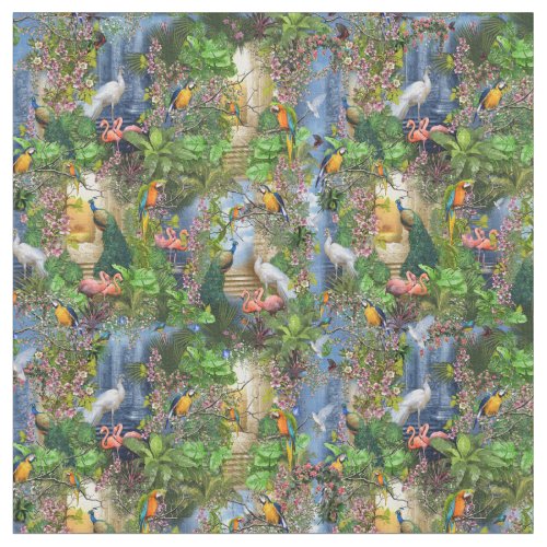 Birds of Paradise Repeat Design Fabric