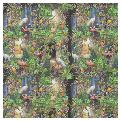 Birds of Paradise Repeat Design Fabric