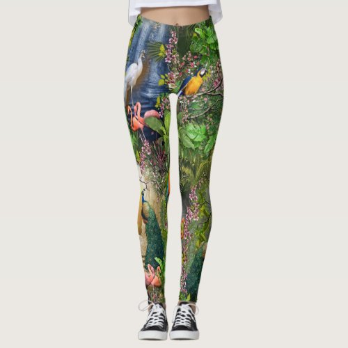 Birds of Paradise Repeat Print Leggings