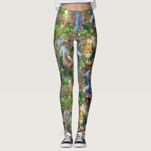 Birds of Paradise Repeat Print Leggings