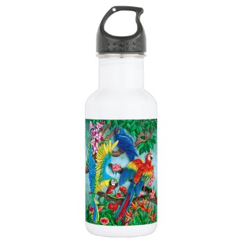 Birds Of Paradise Stainless Steel Water Bottle by gailgastfield at Zazzle