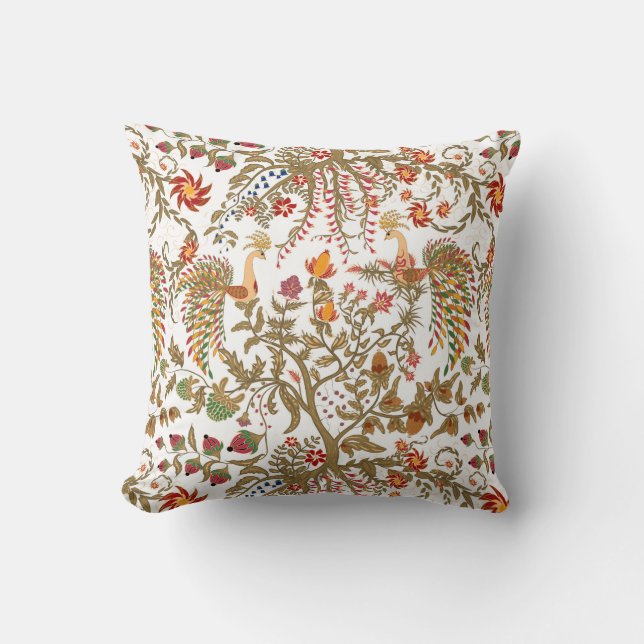 Birds of Paradise Throw Pillow (Front)