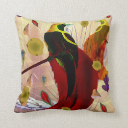 Birds of Paradise Throw Pillow