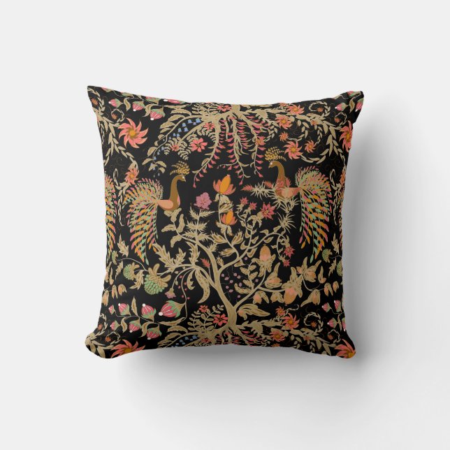 Birds of Paradise Throw Pillow (Front)