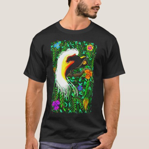 Birds of Paradise Tropical Floral music  T_Shirt