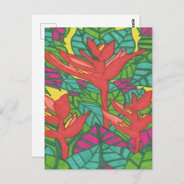 Birds of Paradise Tropical Jungle  Postcard (Front/Back)