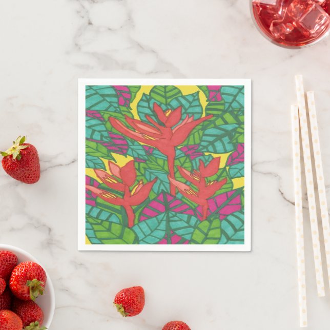 Birds of Paradise Tropical Napkins (Insitu)