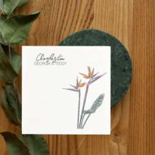 Birds of Paradise Wedding cocktail napkin