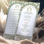 Birds of Paradise Wedding Program Art Nouveau<br><div class="desc">Introducing the editable Vintage Wedding Program by Alphonse Mucha, now available on Zazzle! This elegant program is the perfect way to guide your guests through your special day. The Vintage Wedding Program features a beautiful Art Nouveau design by the legendary Alphonse Mucha. The design's soft colors and intricate details are...</div>