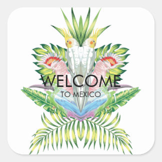 Birds of Paradise Wedding Welcome Sticker