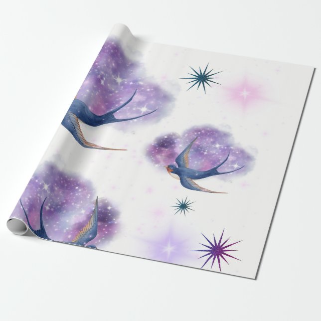 Birds of paradise  wrapping paper (Unrolled)