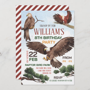  Birds of Prey Birthday Party Invitation