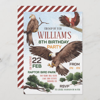  Birds of Prey Birthday Party Invitation