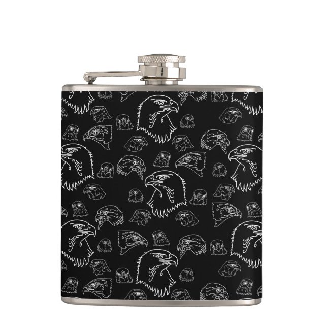 Birds of Prey (Black) Flask (Front)
