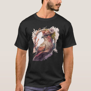 Birds Of Prey Kite Bird Flower Crown Floral T-Shirt