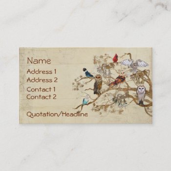 Birds Of Same Feather Branch  Business Card by Greyszoo at Zazzle