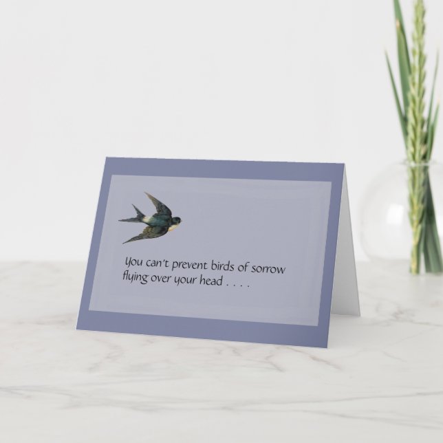 Birds of Sorrow Sympathy Card (Front)