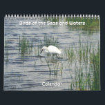 Birds of the Seas and Waters Calendar<br><div class="desc">This pretty coastal bird calendar features my original photographic art – my photographs of a variety of coastal birds from my travels to beaches, lakes and marshlands. Each page has the identification to the type of bird it is. These calendars are high quality and vibrant. You may choose other sizes...</div>