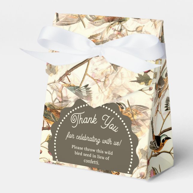 Birds on a Branch Favor Boxes (Front Side)