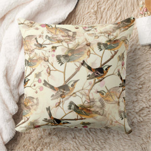 Birds on a Branch Throw Pillow
