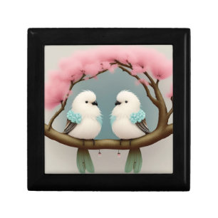 Birds on a Cherry Blossom Branch Gift Box
