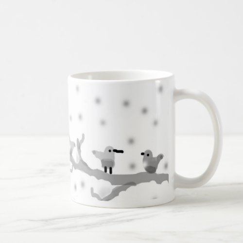 BIRDS ON A SNOWY BRANCH  Classic Mug 11 oz Coffee Mug