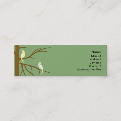 Birds on a Tree - Skinny Business Card Template