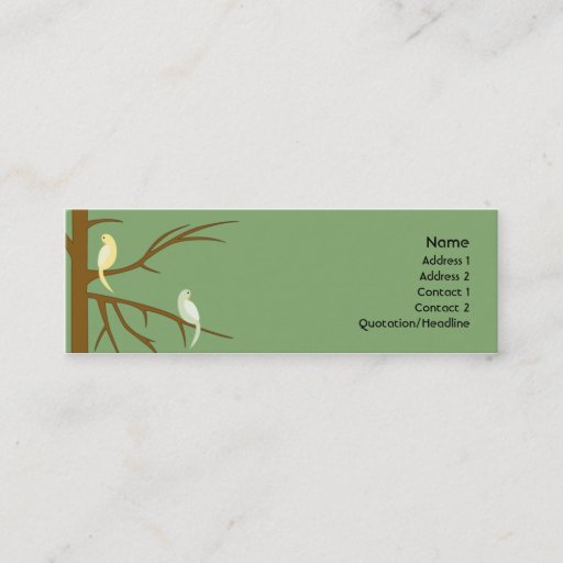 Customizable Birds on a Tree - Skinny Business Card Template