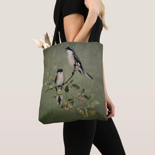 Birds on a Twig Tote Bag (Close Up)