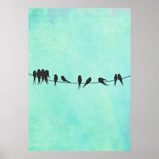 Birds On a Wire art print | Zazzle.com