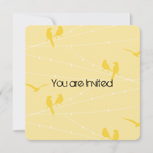 Birds on a Wire Baby Shower Invitation (Front)