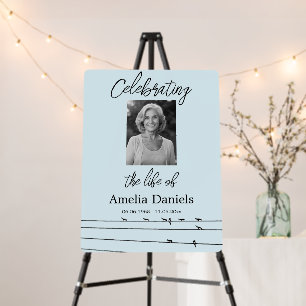 Birds on a wire Celebration of Life Photo Foam Board