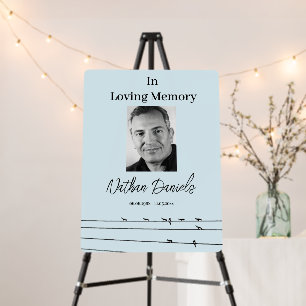 Birds on a wire Celebration of Life Photo Foam Board