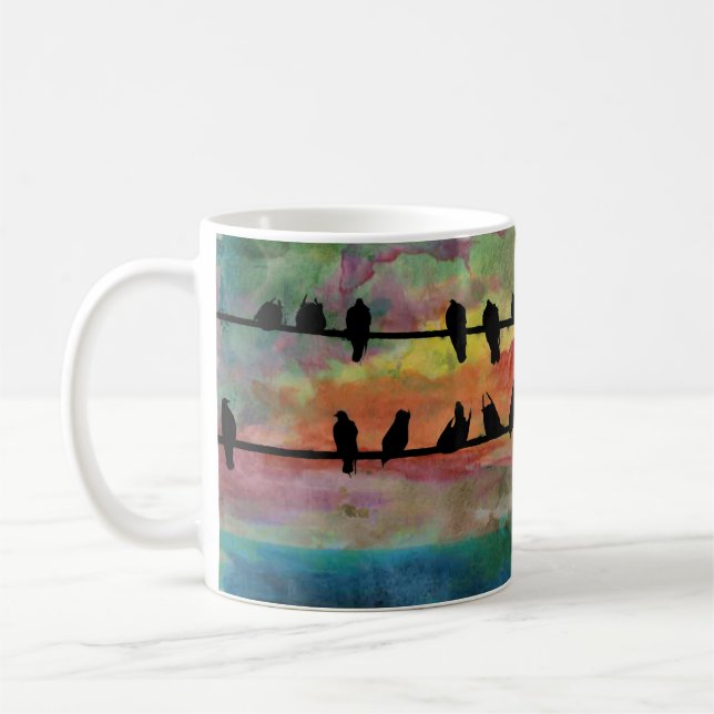 Birds On A Wire Coffee Mug (Left)