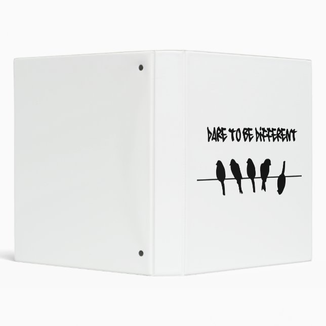 birds on a wire - dare to be different binder (Background)