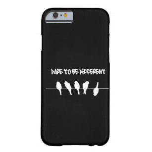 Birds on a wire – dare to be different (black) barely there iPhone 6 case