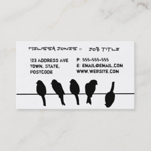 Birds on a wire – dare to be different business card