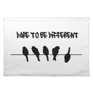Birds on a wire – dare to be different cloth placemat