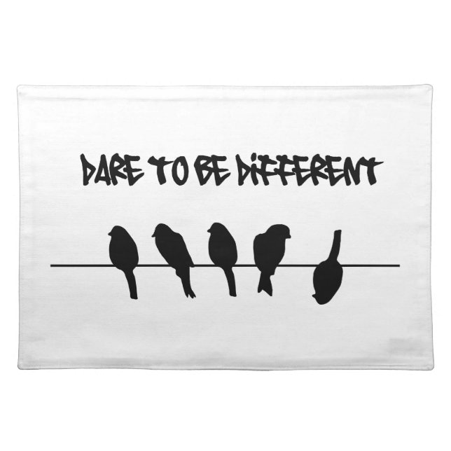Birds on a wire – dare to be different cloth placemat (Front)