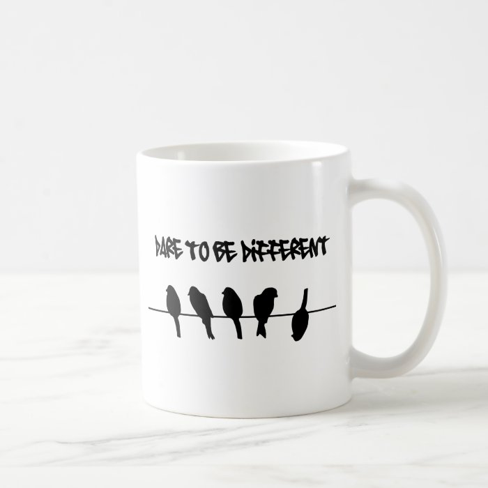 Birds on a wire – dare to be different mugs