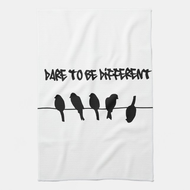 Birds on a wire – dare to be different towel (Vertical)