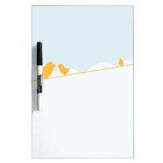 Birds on a wire dry erase board