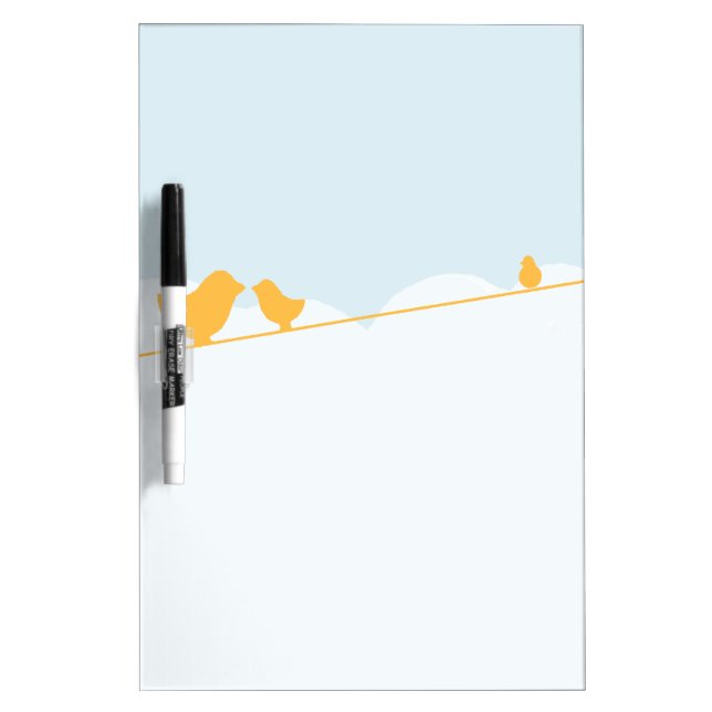 Birds on a wire dry erase board (Front)