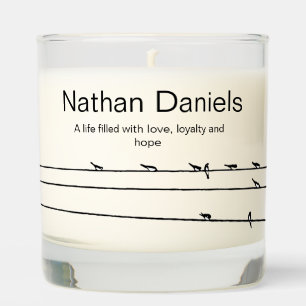 Birds on a Wire Funeral Scented Candle