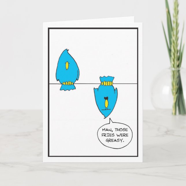 Birds on a Wire - Half Baked Comics  Thank You Card (Front)