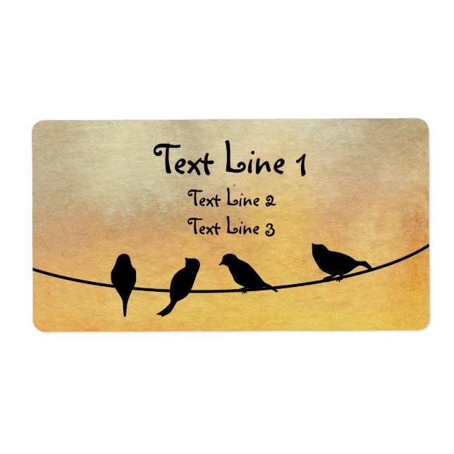 Birds on a wire label (Front)