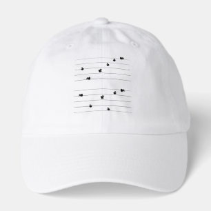 Birds on a Wire Minimalist Nature Lover Baseball Hat